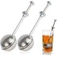 thumbnail image 1 of 2pcs Long Handle Tea Ball Stainless Steel, Premium Tea Infuser Filter for Loose Leaf Tea, Reusable Fine Mesh Tea Interval Diffuser Strainer for Cup and Teapot, 1 of 7
