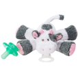 thumbnail image 3 of nookums paci-plushies buddies - cow pacifier holder - adapts to name brand pacifiers, suitable for all ages, plush toy includes detachable pacifier, 3 of 3