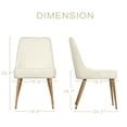 thumbnail image 6 of Kithkasa Upholstered Fabric Dining Chairs for Dining Room, Wood Legged, Set of 2, Cream, 6 of 6