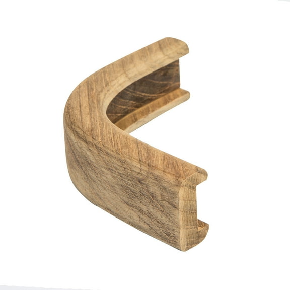 Whitecap 60827 Teak Bulkhead Molding - Outside Corner, 3/4" Track