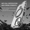 thumbnail image 2 of Magnetic Case for iPhone 14 Heavy Duty Rugged Dual-Layer Protection, [Compatible with MagSafe] Ring Holder Kickstand Shockproof Matte Scratch Armor Back Cover, Clear, 2 of 9