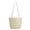 White, variant on Luxtrada Summer Single Shoulder Bag Straw Beach Bag Buckets Totes Handbag Shoulder Bag Tote Bag for Women Girls (Brown)