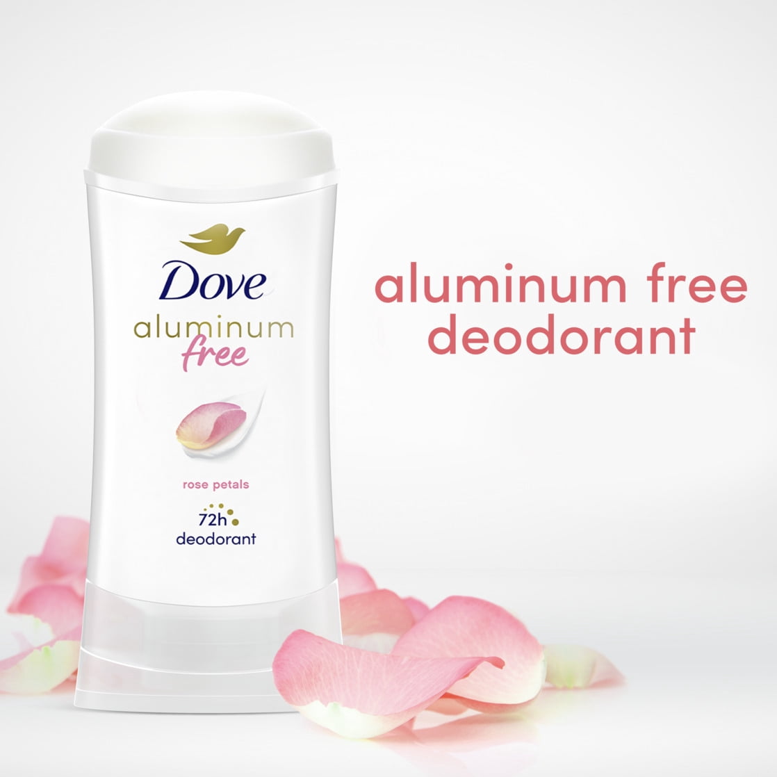 Dove Aluminum Free Deodorant for Women Rose Petals, 2.6 oz