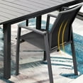 thumbnail image 3 of May in Color Aluminum Patio Dining Chairs with 360 lb Capacity - Fully Assembled, Stackable, 4 Pack, 3 of 6
