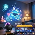 thumbnail image 6 of Galaxy Projector Night Light, Hd Smart Dynamic 5D Holographic Nightlight | 2027 New 360° Adjustable USB Powered Hd Galaxy and Ocean Projector with 24 Films for Bedroom Ceiling Wall Room Decor, 6 of 7