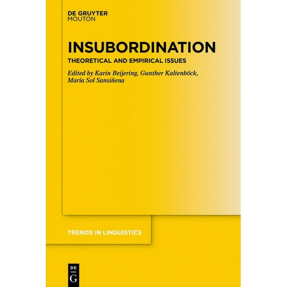 Trends in Linguistics. Studies and Monog Insubordination: Theoretical and Empirical Issues, Book 326, (Hardcover)