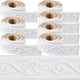 thumbnail image 1 of Moldura de espuma autoadhesiva flexible de 620 x 2 pulgadas, color blanco, 3D, vintage, decorativa, para pared, zócalo, espejo, decoración de hotel, bricolaje, 1 of 9