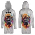 thumbnail image 3 of Watercolor Drip Mastiff Pop Art Colorful Portrait Artwork All Over Print 3D Hooded Duffle Toggle Coat Mastiffs Dog Lover Gifts Idea - 01009, 3 of 6