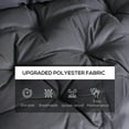 thumbnail image 6 of Canddidliike 59" x 38" Tufted Bench Cushion, 3-Seater Replacement for Swing Chairr, Patio Sofa/Couch, Outdoor Furniture, Dark Gray, 6 of 7