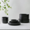 thumbnail image 6 of Stone Lain Celina 12-Piece Dinnerware Set Stoneware, Black, 6 of 6