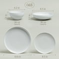 thumbnail image 4 of over&back Coupe Dinnerware Set - Porcelain Dishes - Comes with 4 Dinner Plates, 4 Salad Plates, 4 Cereal Bowls, and 4 Dinner Bowls - 16-Piece All-Occasion Place Settings - Glossy White, 4 of 8