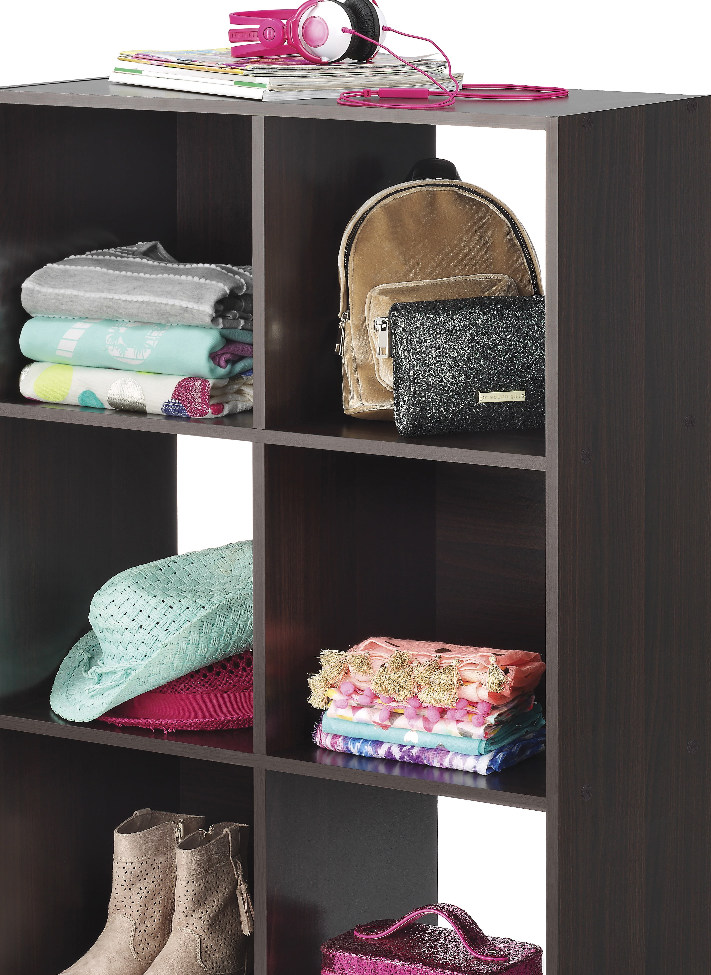Whitmor Cube Organizer - 6 Section - Espresso - Adult Use