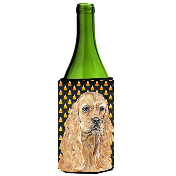 Cocker Spaniel Halloween Candy Corn Wine bottle sleeve Hugger