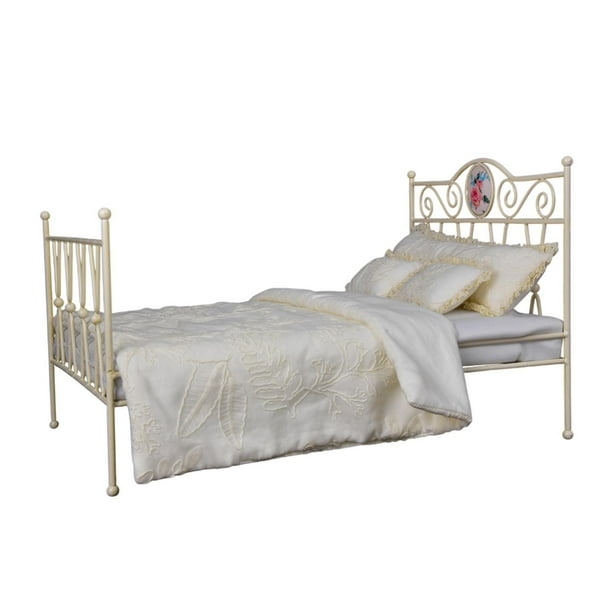 Cama de Casa de Muñecas a Escala 1:6, Cama Doble para Muebles, Diseño de Escena de Vida, Juego de Rol