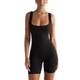 thumbnail image 2 of Coduop Women Sleeveless Backless Tank Bodysuits,Solid Color Workout Yoga Playsuit Jumpsuit, 2 of 5