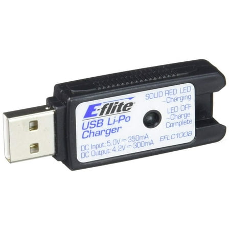 E-flite Micro Blade (E-flite 1S USB Li-Po Charger 300mA, Charges most 1S batteries using E-flite ultra micro connector By)