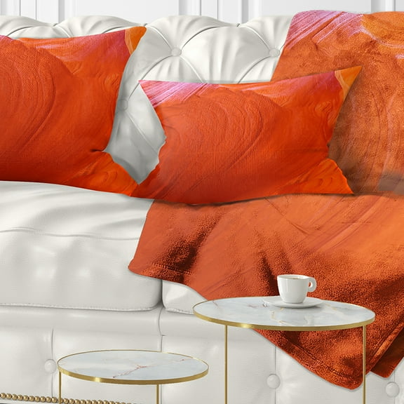 Designart Antelope Canyon Cave - Landscape Photo Throw Pillow - 12x20