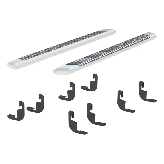 ARIES AdvantEDGE 5-1/2" x 91" Chrome Aluminum Side Bars, Select Silverado, Sierra Crew Step Nerf Bar Kit