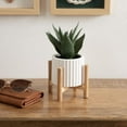 thumbnail image 3 of hometrends Parmalee Agave Ribbed White Pot, 3 of 9