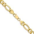 thumbnail image 3 of Avariah Diamonds 14K Yellow Gold 8.7mm Semi-Solid Figaro with Lobster Lock Bracelet - 7", 3 of 8