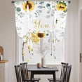 thumbnail image 4 of Tie Up Curtains for Windows Sunflower Sunshine Valance Adjustable Balloon Curtain Bee Floral Eucalyptus Leaves Tie Up Shades for Kitchen Living Room Bedroom Privacy Curtain Drape 34x45 Inch, 4 of 9