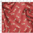 thumbnail image 4 of Soimoi Orange Heavy Satin Fabric Footprints & Mouse Kids Decor Fabric Printed Yard 56 Inch Wide, 4 of 5