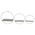 thumbnail image 1 of Sagebrook Home 13107-06 S/3 WOOD/METAL WALL SHELVES, GRAY/WHITE, 1 of 1
