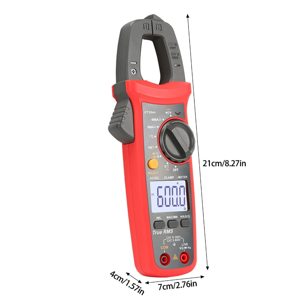 MOMOJIA Multimeter Clamp Meter with Data Hold Backlit Professional Meter Electrician Tool Measuring Diode Resistance Frequency