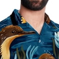 thumbnail image 5 of Platypus Men's Casual Printed Button Down Short Sleeve Summer Beach Shirt, Unisex, 5 of 6