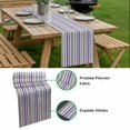 thumbnail image 5 of Purple Grey Striped Table Runner - 120 Inch Long, Kitchen Dining Table Runner Dresser Scarves, Horizontal Lines Simple Minimalist Farmhouse Decor for Coffee Tables Wedding Party Banquet, 5 of 8