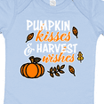 thumbnail image 4 of Inktastic Pumpkin Kisses & Harvest Wishes with Pumpkin and Fall Leaves Boys or Girls Baby Bodysuit, 4 of 5