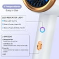 thumbnail image 3 of Ionic Hair Dryer, 2100W Professional Blow Dryer, Negative Ion Technolog Drying with 3 Heating, 2 Speed, 2 Nozzle for Home Salon Travel, 3 of 10