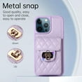 thumbnail image 5 of Phone Case for iPhone 12 Pro Max 6.7 Wallet Cover with Credit Card Holder Shoulder Crossbody Strap Long Lanyard Leather Cell Accessories iPhone12promax 5G i 12s Plus iPhone12 12pro Promax Girls Purple, 5 of 8