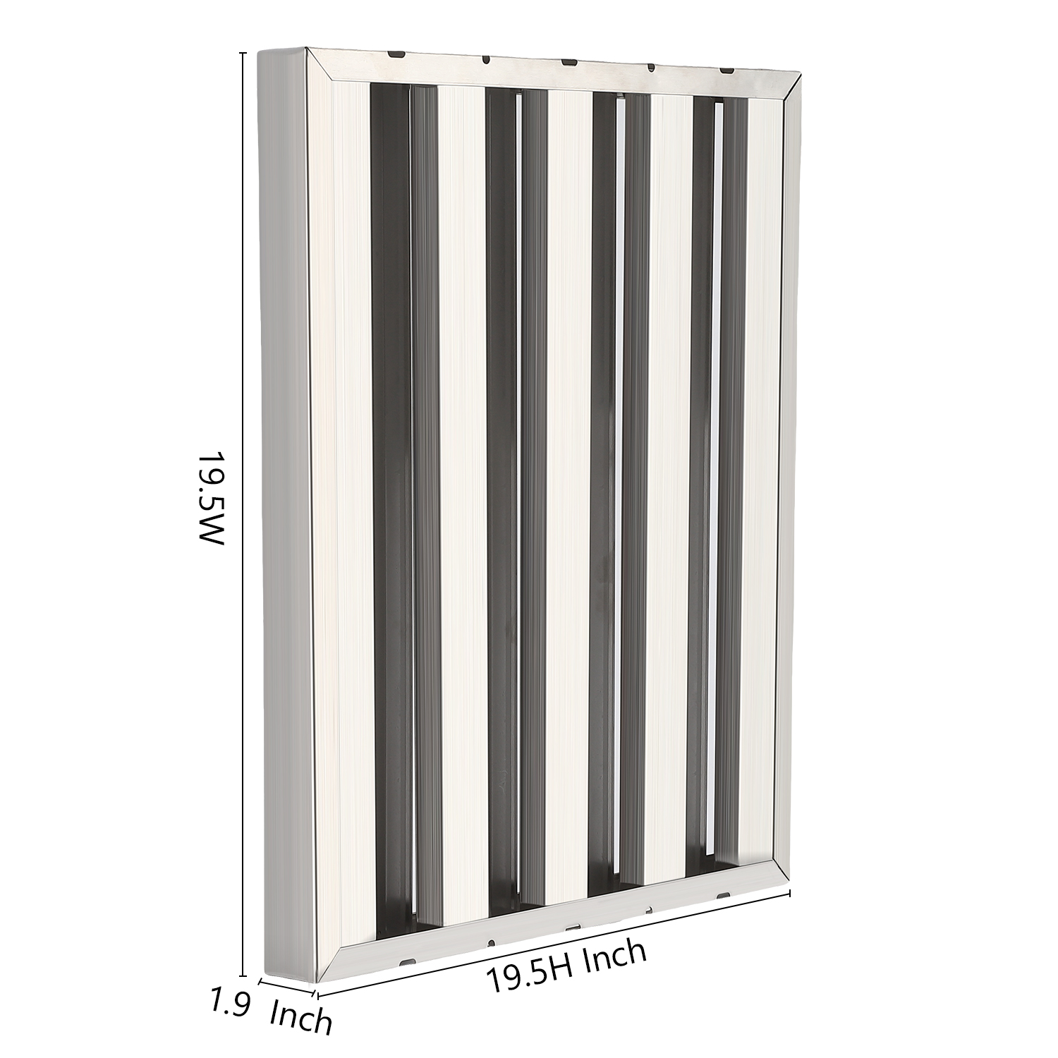 Kselythan Hood Filter Pack of 6, Commercial Kitchen Hood Filter, Stainless Steel Range Hood Baffle Grease Filter for Grease Rated Commercial Kitchen Exhaust Hoods