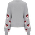 thumbnail image 3 of Chandails de Noël Laids pour Femmes Chandail-Over Tricoté Col Rond Laid pour Fête, 3 of 6