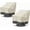 Beige gray-2pack, variant on Outdoor Swivel Lounge Chair Cover 30 x 34 x 38.5 Inch, 2 Pack | Adjustable Buckles and Elastic Hem, Secure Fit, Windproof Design