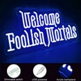 thumbnail image 3 of Welcome Foolish Mortals Neon Sign,Dimmable Halloween Party Haunted Mansion House Neon Light for Man Cave Birthday Halloween Party Decor Gifts, 3 of 7
