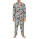 thumbnail image 3 of Fotbe Colored Casino Chips Pijama de Hombre con Estampado de Manga Larga, Conjunto de 2 Piezas, Ropa de Dormir Suave y Cómoda con Bolsillos-XX-Large, 3 of 7