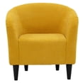 thumbnail image 2 of Fox Hill Trading Traditional Polyester Fabric & EPS Curved Tub Chair in Yellow, 2 of 4