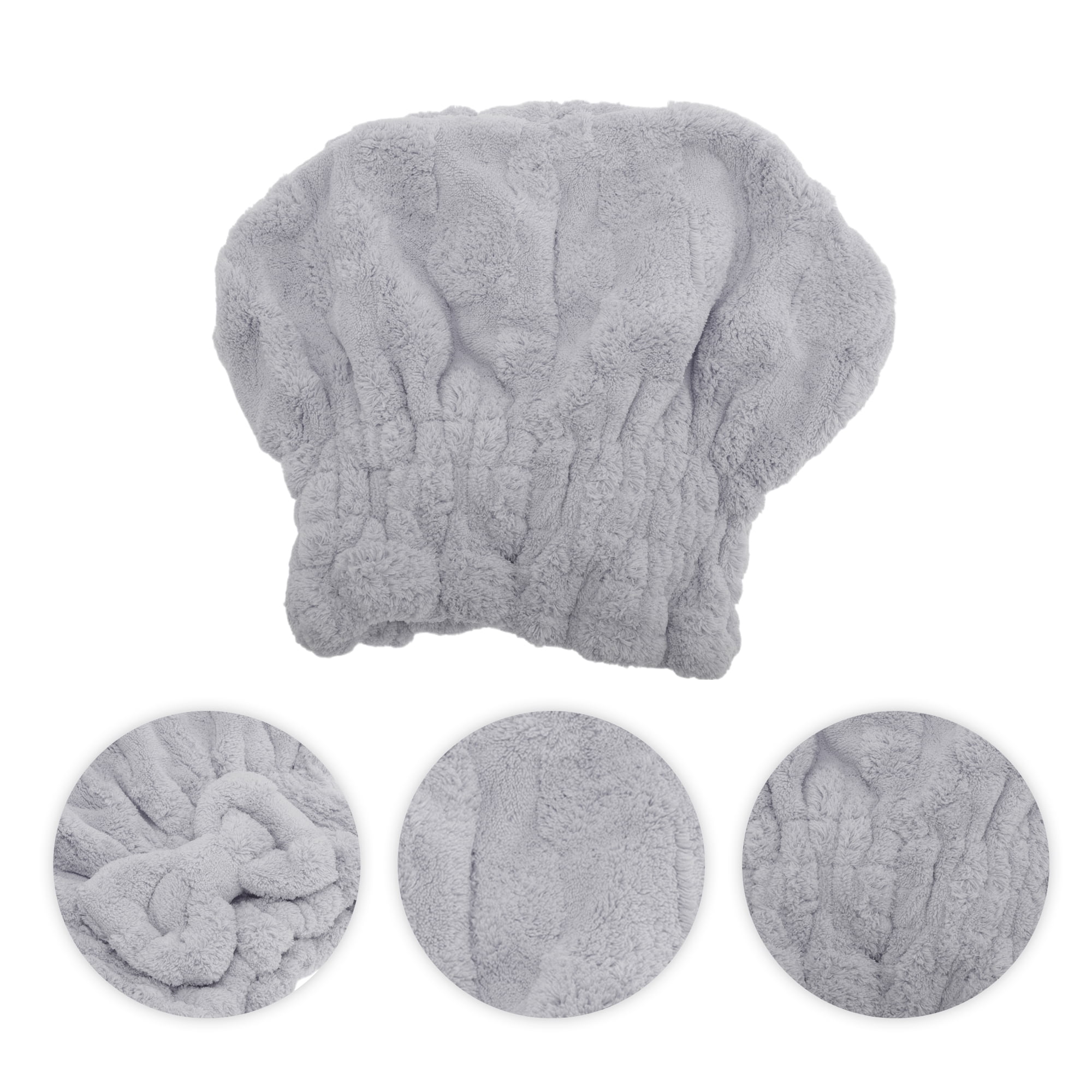 Unique Bargains 1pc Soft Bow Hair Towel for Effective Hair Drying 0.24"x 11.81" Gray