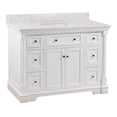 thumbnail image 5 of Sydney 48" Bathroom Vanity with White Cabinet and Engineered Marble Top, 5 of 7