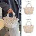 thumbnail image 3 of Bolso tejido de verano para vacaciones en la playa, bolso tejido de paja, bolso de mano pequeño con canasta de verduras para mujer, 3 of 5
