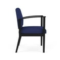thumbnail image 2 of Pemberly Row Chaise d'Invité pour Salle d'Attente de Réception / Acier Noir / Bleu, 2 of 3