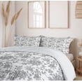 thumbnail image 6 of Ambesonne Floral Duvet Cover Sets, Petals, 2-King, Dimgray, 6 of 7