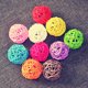 thumbnail image 4 of Bola de paja artificial Bola de ratán Decoraciones navideñas Adorno de jardín de infantes Fiesta de cumpleaños Decoración de boda 10 piezas 3 cm Worallymy JD713610851, 4 of 5