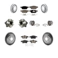 thumbnail image 1 of Transit Auto Front Rear Hub Bearing Assembly Coated Disc Brake Rotor and Ceramic Pads Kit (10Pc) for Car 2013 Ford Focus ST with GAS engine with Parking Assist Left Right (Driver Passenger) KBB-113253, 1 of 2