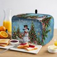 thumbnail image 2 of Toaster Cover 2 Slice, Dark Blue Christmas Dustproof Bakeware Oven Protector with Top Hook, Snowman Xmas Tree Snowflake Gifts Elk Waterproof Small Kitchen Appliance Toasters Dust Cover, 12"x7.5"x8", 2 of 9