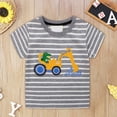 thumbnail image 2 of LRen Toddler Shirt Boys Cute Graphic Print Short Sleeve Graphic T-Shirts Kids Boy Summer Basic Tee School Uniform Clothes,18-24 Months, 2 of 8