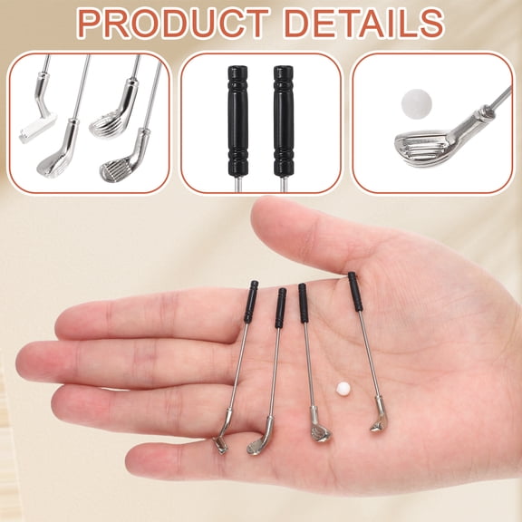 OUNONA Miniature Golf Set with , Plastic Toy for Kids and Adults, 1 Complete Set