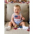 thumbnail image 5 of Cenuakty Baby Girl 4th of July Romper 3M 6M 12M 18M Patriotic Cute American Flag Embroidery Sleeveless Striped Jumpsuits, 5 of 9